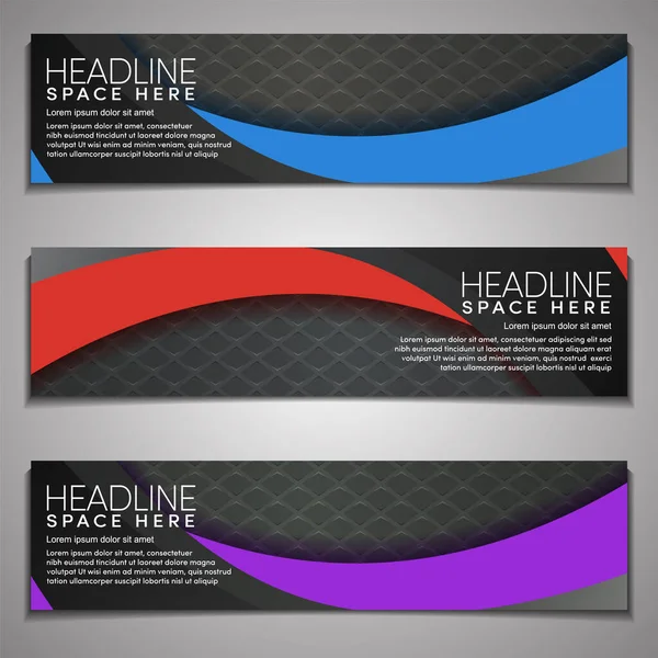 Web Banner Label Ιστορικό Modern Company Business Office Template Design — Διανυσματικό Αρχείο