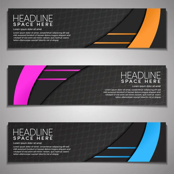 Web Banner Label Achtergrond Modern Bedrijf Bureau Template Ontwerp Horizontaal — Stockvector