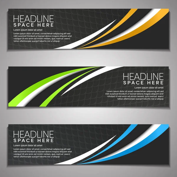 Web Banner Label Achtergrond Modern Bedrijf Bureau Template Ontwerp Horizontaal — Stockvector