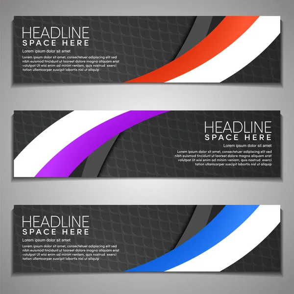 Web Banner Label Achtergrond Modern Bedrijf Bureau Template Ontwerp Horizontaal — Stockvector