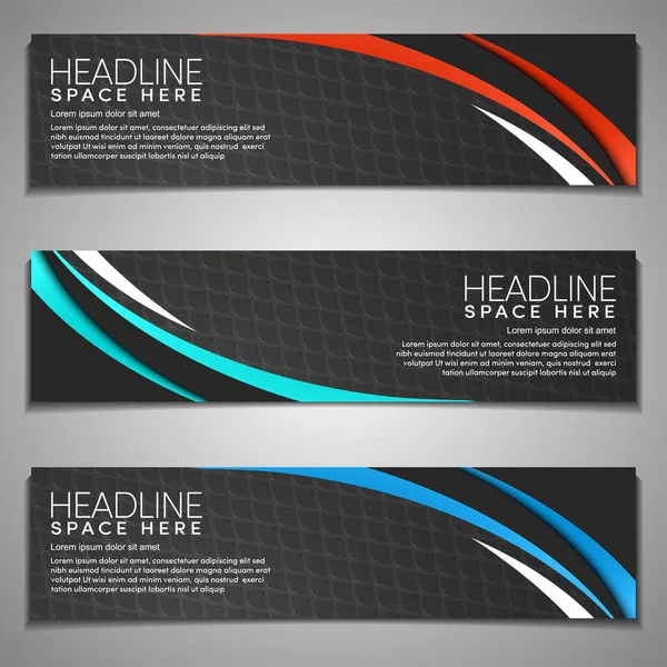 Web Banner Label Achtergrond Modern Bedrijf Bureau Template Ontwerp Horizontaal — Stockvector