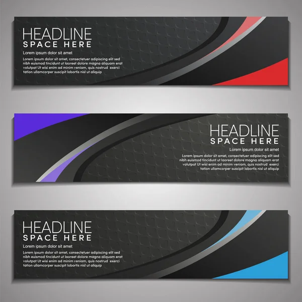 Web Banner Label Achtergrond Modern Bedrijf Bureau Template Ontwerp Horizontaal — Stockvector