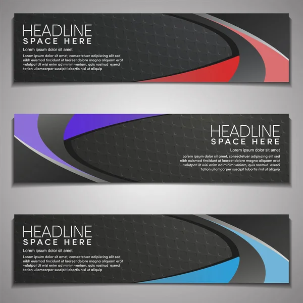 Web Banner Label Achtergrond Modern Bedrijf Bureau Template Ontwerp Horizontaal — Stockvector