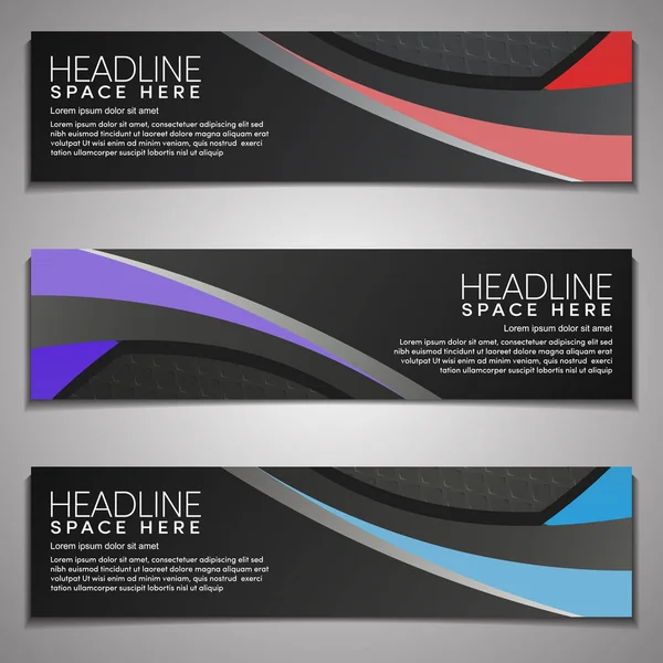 Web Banner Label Achtergrond Modern Bedrijf Bureau Template Ontwerp Horizontaal — Stockvector