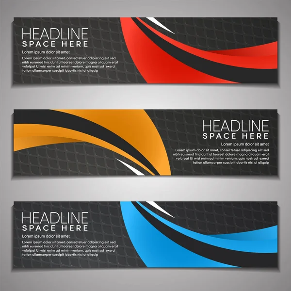 Web Banner Label Achtergrond Modern Bedrijf Bureau Template Ontwerp Horizontaal — Stockvector