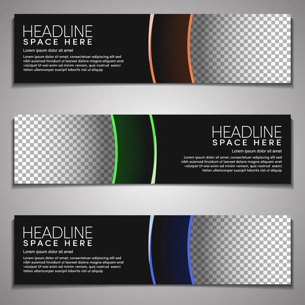 Web Banner Címke Háttér Modern Company Business Office Template Design — Stock Vector