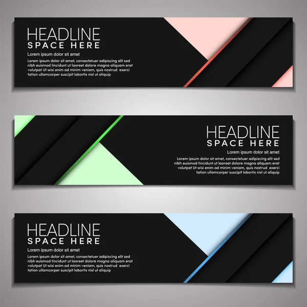 Web Banner Label Fundo Empresa Moderna Business Office Template Design — Vetor de Stock