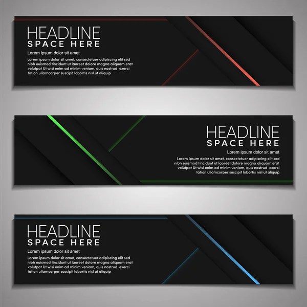 Web Banner Label Background Modern Company Business Office Template Design — Vettoriale Stock
