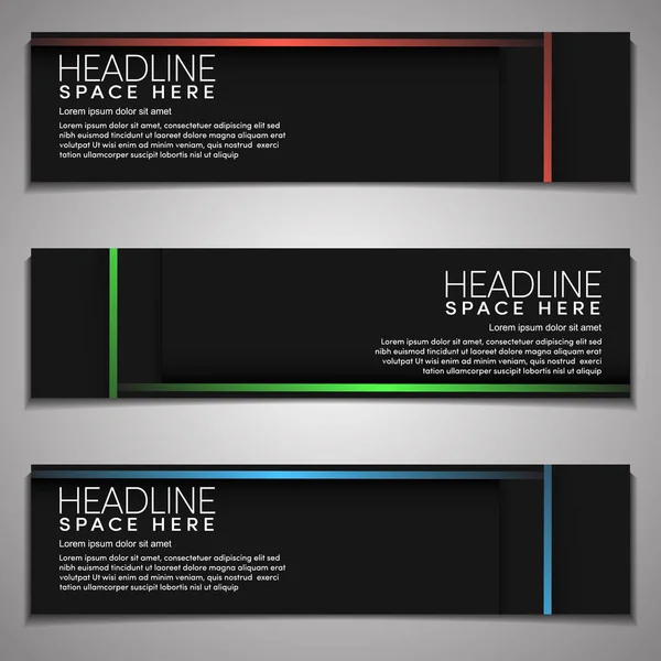 Web Banner Label Achtergrond Modern Bedrijf Bureau Template Ontwerp Horizontaal — Stockvector