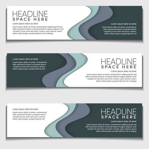 Header Web Banner Achtergrond Sjabloon Gradient Soft Black Grijs Moderne — Stockvector