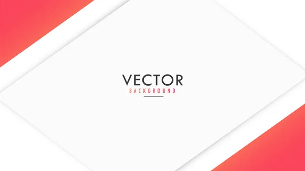 Red White Shape Background Template Banner Presentation Landing Header Footer — Stock Vector