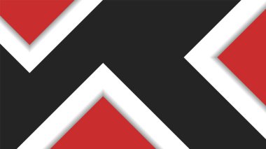 Arka plan, duvar kağıdı. Kırmızı, beyaz, siyah renkte basit şekil. Tasarım Vektörü Grafik Minimalisti.