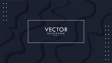 Zarif Siyah Soyut Modern Arkaplan Dalgası, Dalgalı Premium Vektör Tasarımı