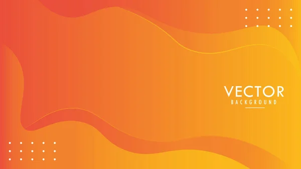 Weicher Farbverlauf Orange Liquid Wavy Hintergrunddesign — Stockvektor