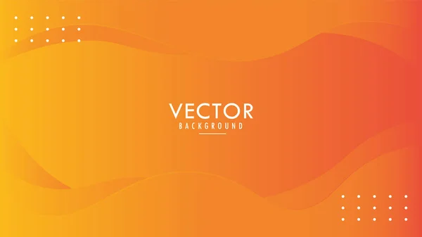 Design Gráfico Vetorial Premium Moderno Abstrato Dinâmico Laranja Líquido Onda — Vetor de Stock