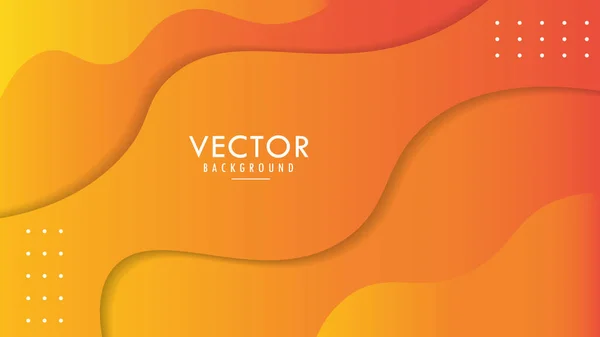 Design Gráfico Vetorial Premium Moderno Abstrato Dinâmico Laranja Líquido Onda — Vetor de Stock