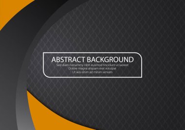 Turuncu Kahverengi Eğri Çizgi Renkli Siyah Arkaplan. Grafik Vektörü Tasarım.