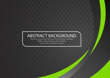 Yeşil Eğimli Çizgi Rengi Şekline sahip Siyah Arkaplan. Grafik Vektörü Tasarım.