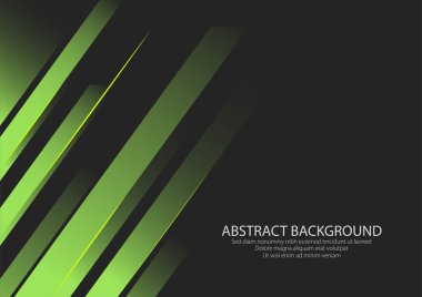 Gradient Green Shape Yan Hattı, Siyah Arkaplan, Duvar kağıdı. Grafik Vektörü Tasarım.