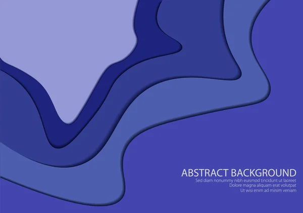 Coupe Papier Forme Violet Couleur Abstrait Ligne Onde Conception Vecteur — Image vectorielle