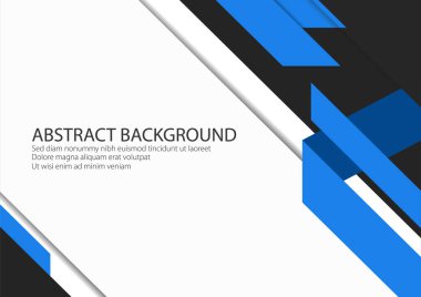 Mavi Çizgili Beyaz Arkaplan Katı Şekil. Modern Tasarım Grafik Vektörü.