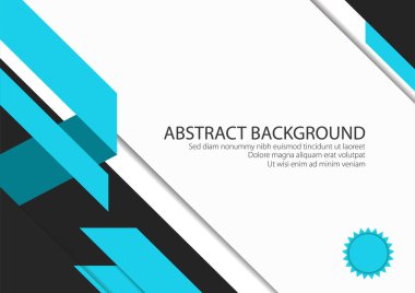 Cyan renk çizgili beyaz arkaplan. Katı şekil. Modern Tasarım Grafik Vektörü.