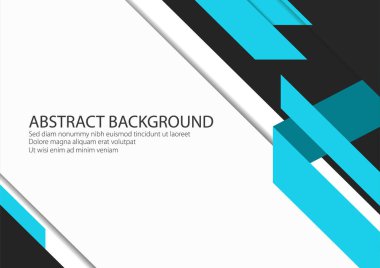 Cyan renk çizgili beyaz arkaplan. Katı şekil. Modern Tasarım Grafik Vektörü.