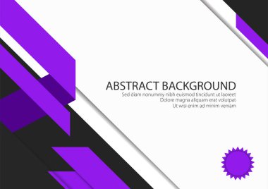 Mor Çizgili Beyaz Arkaplan Katı Şekil. Modern Tasarım Grafik Vektörü.