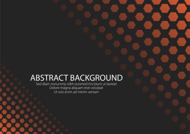 Bej renkli, altıgen şekilli siyah arkaplan. Modern Tasarım Grafik Vektörü.