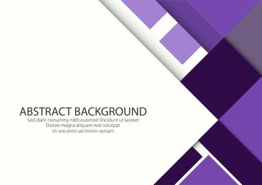 Mor Katı Şekil Taraflı Beyaz Arkaplan Boşluğu. Modern Tasarım Grafik Vektörü.