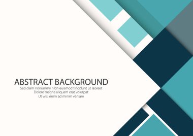 Yeşil Renk Katı Şekil Taraflı Beyaz Arkaplan Boşluğu. Modern Tasarım Grafik Vektörü.