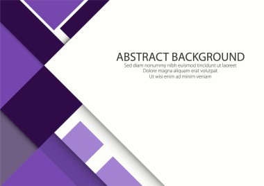 Mor Katı Şekil Taraflı Beyaz Arkaplan Boşluğu. Modern Tasarım Grafik Vektörü.