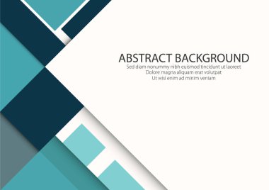 Yeşil Renk Katı Şekil Taraflı Beyaz Arkaplan Boşluğu. Modern Tasarım Grafik Vektörü.