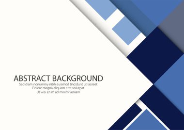 Mavi Katı Şekil Taraflı Beyaz Arkaplan Boşluğu. Modern Tasarım Grafik Vektörü.