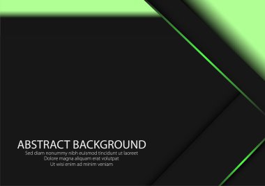 vektör koyu soyut modern arkaplan dokusu yeşil ışık çizgisi dekorasyonu ile üst üste bindirme efekti