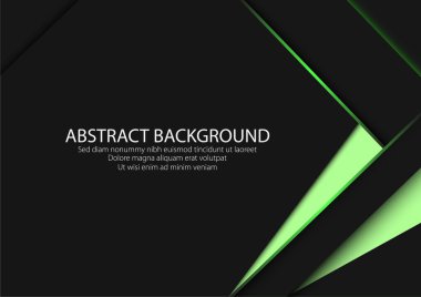 vektör koyu soyut modern arkaplan dokusu yeşil ışık çizgisi dekorasyonu ile üst üste bindirme efekti