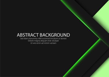 vektör koyu soyut modern arkaplan dokusu yeşil ışık çizgisi dekorasyonu ile üst üste bindirme efekti