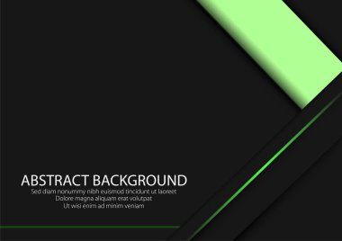 vektör koyu soyut modern arkaplan dokusu yeşil ışık çizgisi dekorasyonu ile üst üste bindirme efekti