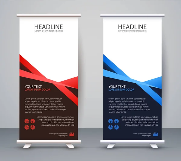 Business Roll Standee Design Banner Template Apresentação Brochura Flyer Vector — Vetor de Stock