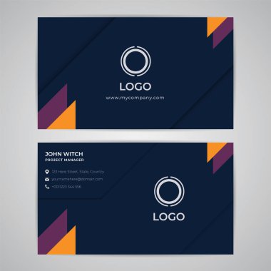 İş Kartı Şablonu Model Soyut Modern Tasarım Vektörü EPS10