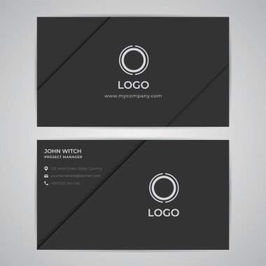 Soyut Modern Basit İş Kimliği Şablonu. Grafik Vektörü EPS10 Tasarımı.