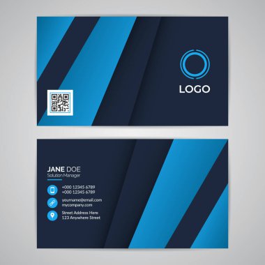 İş Kartı Kimlik Şablonu Soyut Modern Tasarım Vektörü EPS10