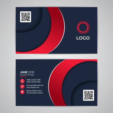 Soyut Modern Basit İş Kimliği Şablonu. Grafik Vektörü EPS10 Tasarımı.