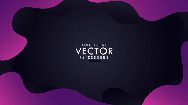 Preto Escuro Abstrato Líquido Fundo Papel Parede Vector Design Com — Vetor de Stock