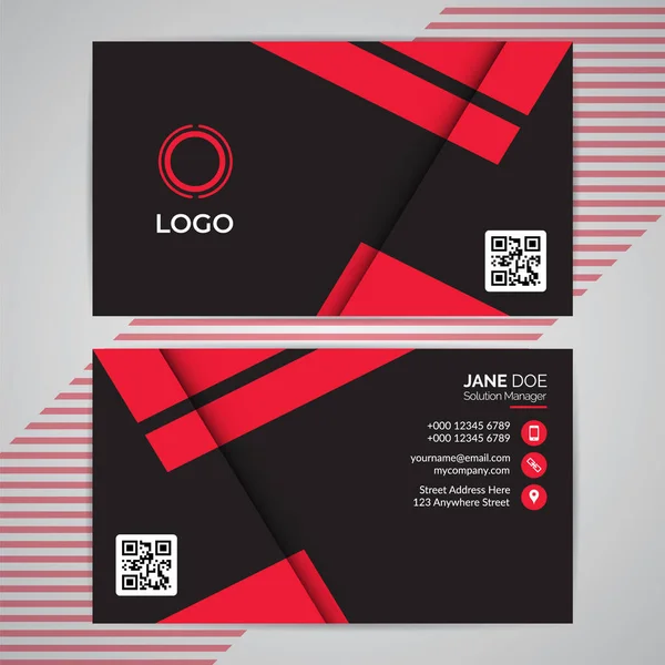 Red Abstract Geometric Modern Simple Business 템플릿 디자인 그래픽 Vector — 스톡 벡터