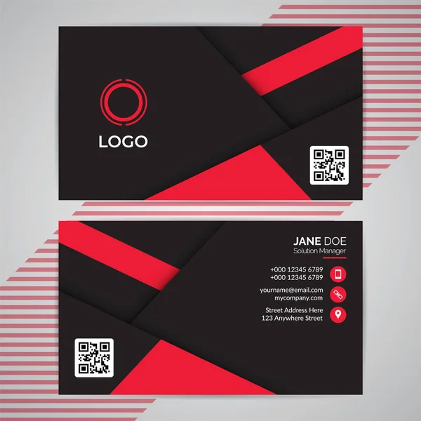 Red Abstract Geometric Modern Simple Business 템플릿 디자인 그래픽 Vector — 스톡 벡터