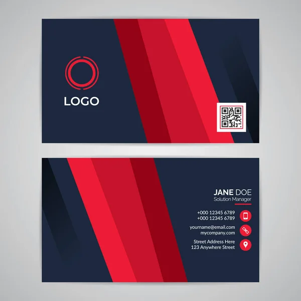 Business Card Template Mockup Abstract Modern Design Vector Graphic Eps10 — 스톡 벡터