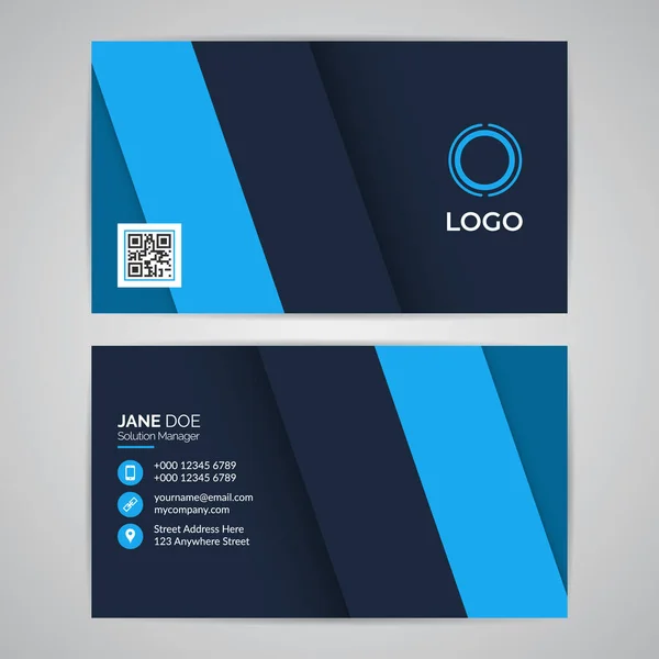 Business Card Template Mockup Abstract Modern Design Vector Graphic Eps10 — 스톡 벡터