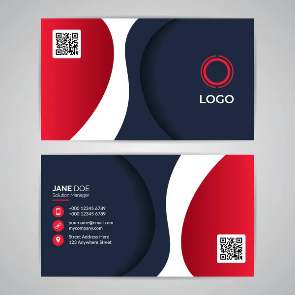 Abstract Modern Simple Business Card Template Progettazione Grafica Vettoriale Eps10 — Vettoriale Stock