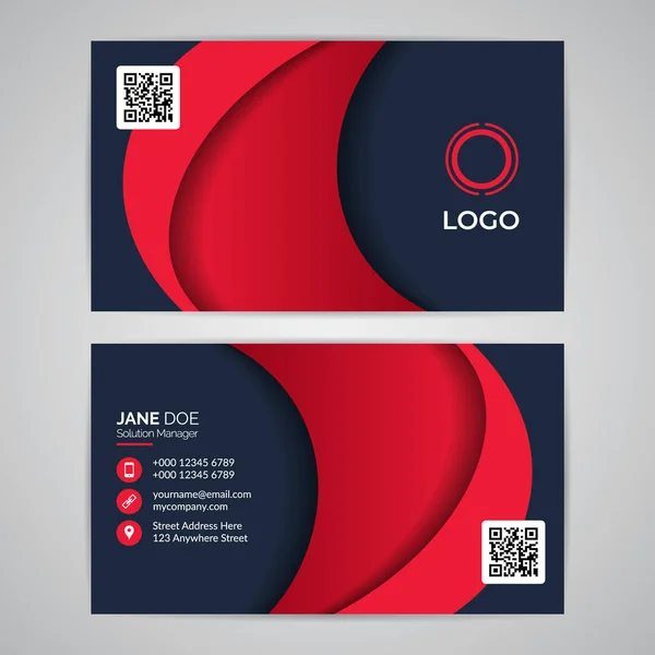 Abstract Modern Simple Business Card Template Progettazione Grafica Vettoriale Eps10 — Vettoriale Stock